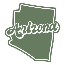 Arizona retro recorta estados de estados unidos Diseño PNG