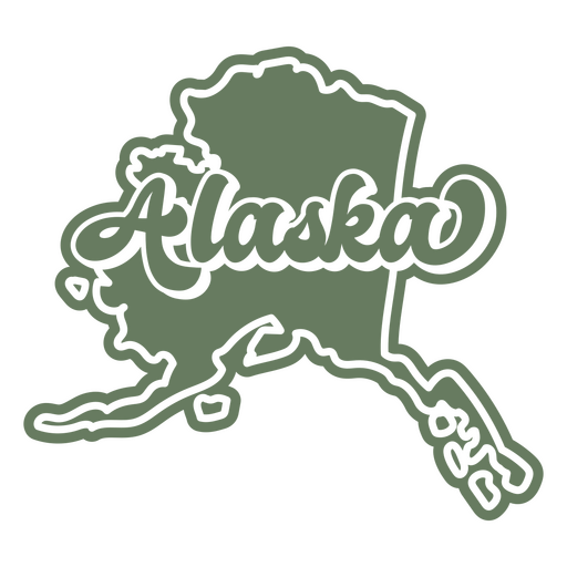 alaska, retro, corte, estados unidos de am?rica Diseño PNG