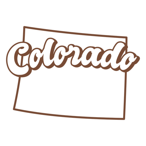 Colorado retrô acidente vascular cerebral estados dos eua Desenho PNG