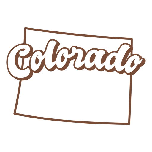 Colorado retro stroke usa states PNG Design