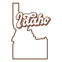 Idaho Retro Schlaganfall USA Staaten PNG-Design
