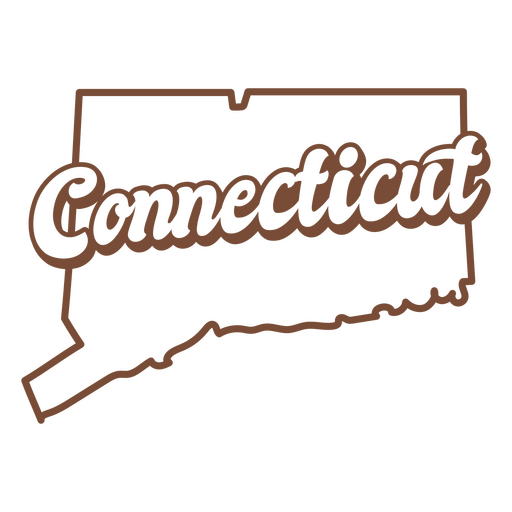 Connecticut Retro-Strich USA-Staaten PNG-Design