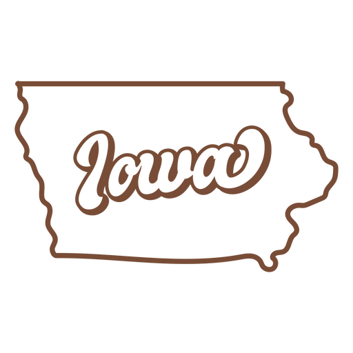 AVC retrô de Iowa estados dos EUA Desenho PNG