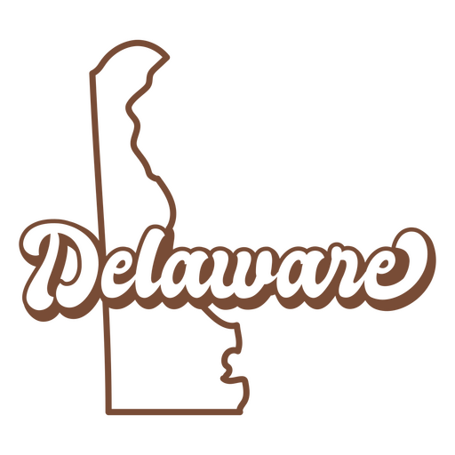 Delaware retro stroke usa states PNG Design