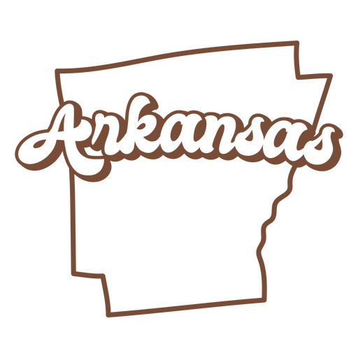 Arkansas Retro-Strich USA-Staaten PNG-Design