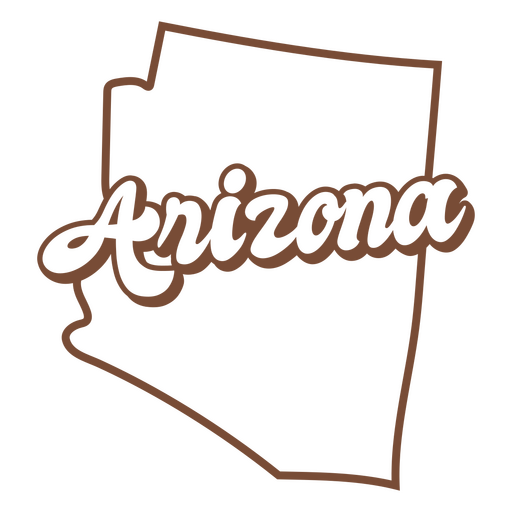 Arizona retro stroke usa states PNG Design