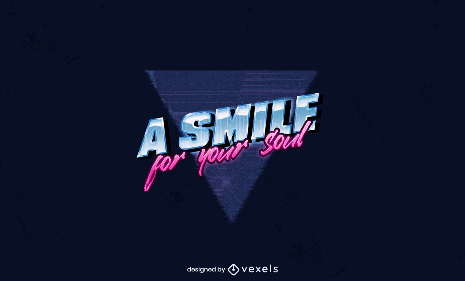 Smile for your soul vaporwave logo design
