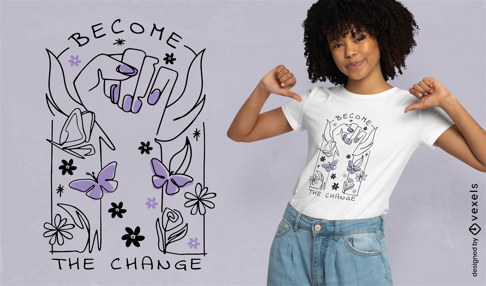Aktivismus-Schmetterlings-T-Shirt-Design