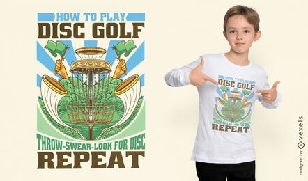 Design de camiseta esportiva de golfe de disco