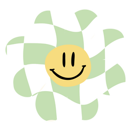 Happy face pattern flat danish pastel PNG Design