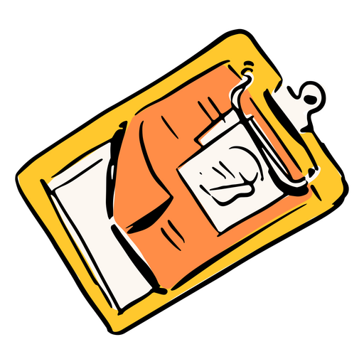 Clipboard with a piece of paper on it PNG Design