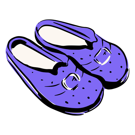 Pair of purple slippers PNG Design