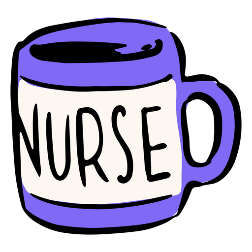Mug with the word nurse on it PNG Design