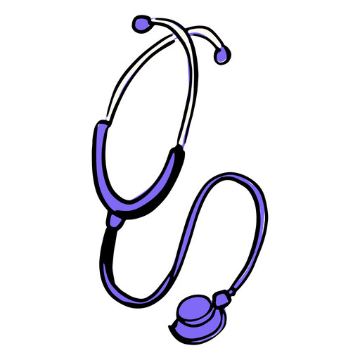 Purple stethoscope PNG Design
