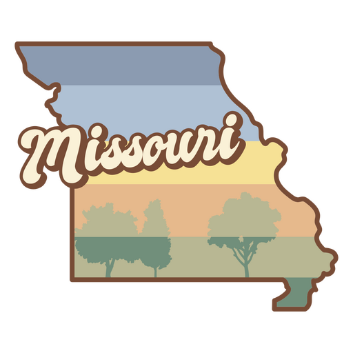 Missouri retrô por do sol estados eua Desenho PNG