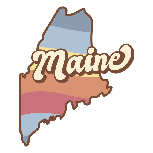 Maine retrô pôr do sol estados dos eua Desenho PNG