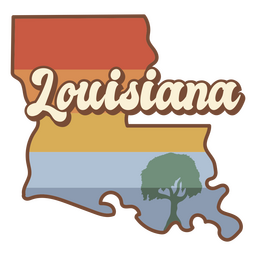 Louisiana retrô pôr do sol estados dos eua Desenho PNG