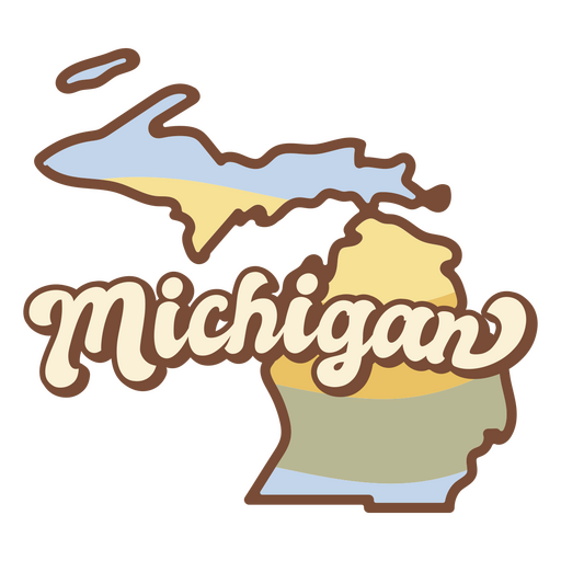 Michigan retrô pôr do sol estados dos eua Desenho PNG