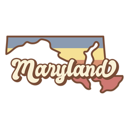 Estados americanos do pôr do sol retrô de Maryland Desenho PNG