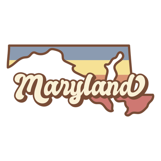 Estados americanos do pôr do sol retrô de Maryland Desenho PNG