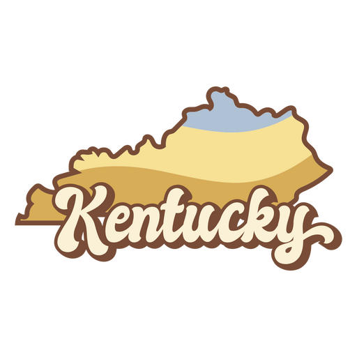Kentucky Retro-Sonnenuntergang USA-Staaten PNG-Design