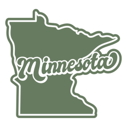 Minnesota Retro ausgeschnittene Staaten USA PNG-Design