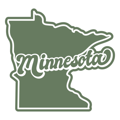 Minnesota retrô recortado estados eua Desenho PNG