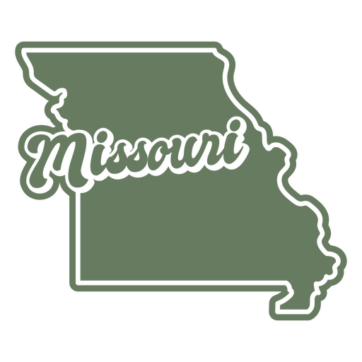 Missouri retro cut out states usa PNG Design