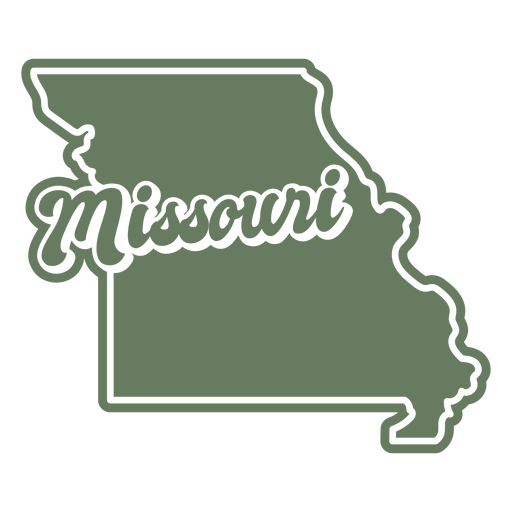 Missouri retrô recortado estados eua Desenho PNG