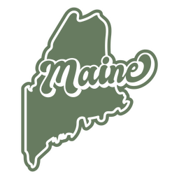Maine retro cut out estados dos eua Desenho PNG