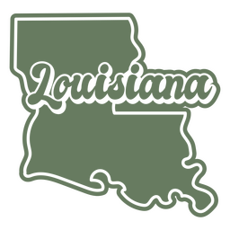 Louisiana retrô recortada estados dos eua Desenho PNG