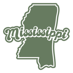 Mississippi Retro ausgeschnittene USA-Staaten PNG-Design