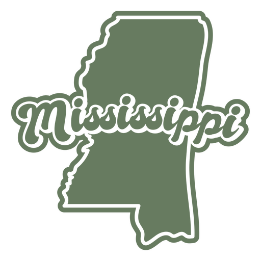 Mississippi retrô recortado estados dos eua Desenho PNG