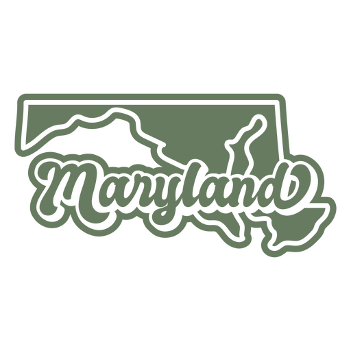 maryland, retro, corte, estados unidos de américa Diseño PNG