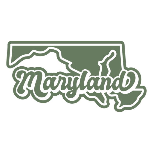 Maryland retro cut out usa states PNG Design