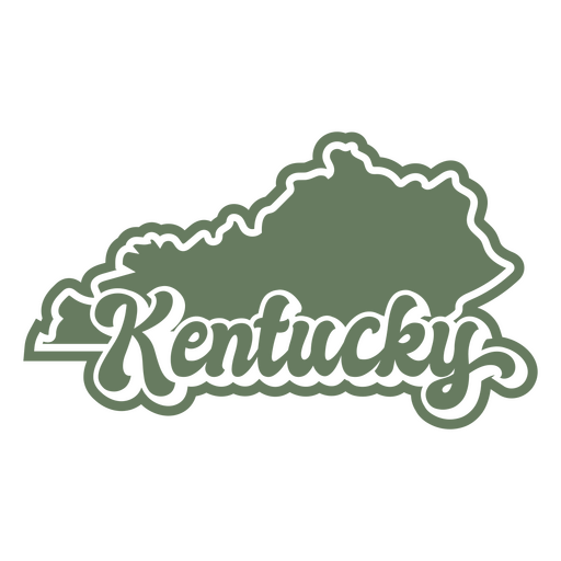 Kentucky retrô recortado estados dos eua Desenho PNG