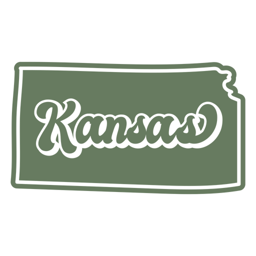 Kansas retrô recortado estados eua Desenho PNG