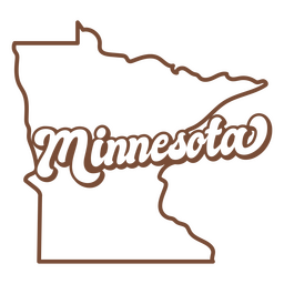 Minnesota Retro-Strich USA-Staaten PNG-Design