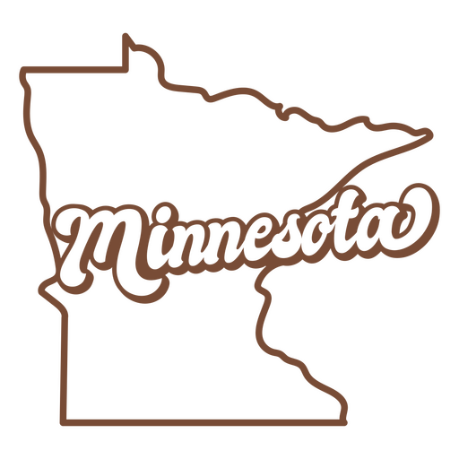 Minnesota retrô acidente vascular cerebral estados dos eua Desenho PNG