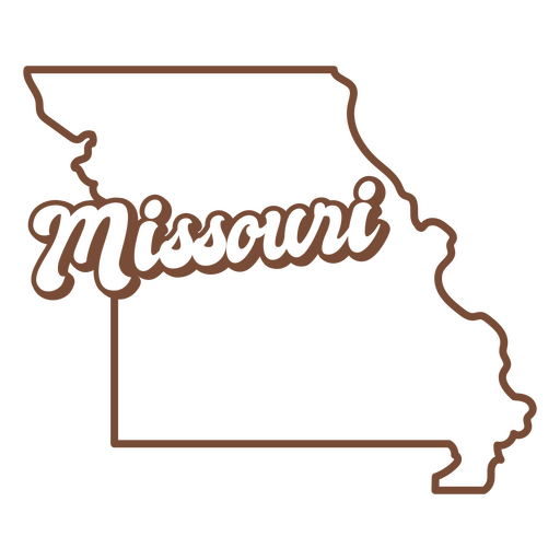 Missouri retro stroke usa states PNG Design