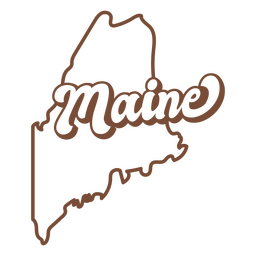 Maine retrô acidente vascular cerebral estados dos eua Desenho PNG