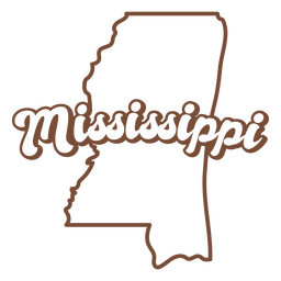 Mississippi Retro-Strich USA-Staaten PNG-Design