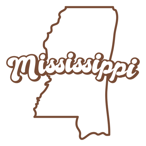 Mississippi retro stroke usa states PNG Design