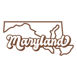 Estados Unidos de trazo retro de Maryland Diseño PNG