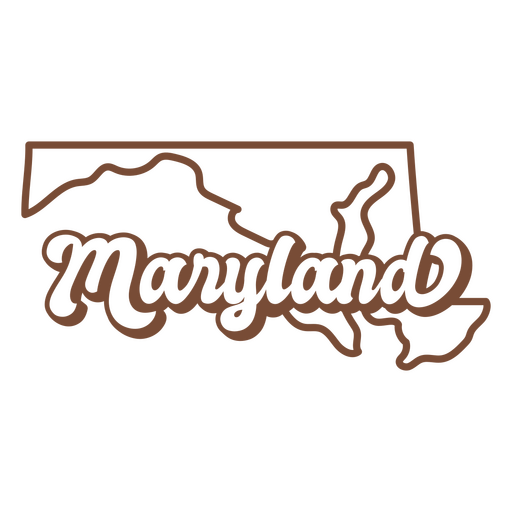 Maryland retrô acidente vascular cerebral estados dos eua Desenho PNG