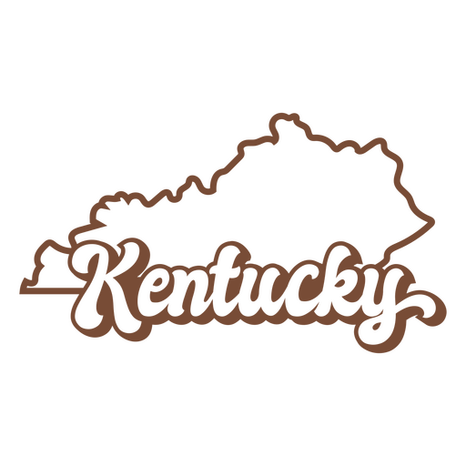 Kentucky Retro-Strich USA-Staaten PNG-Design