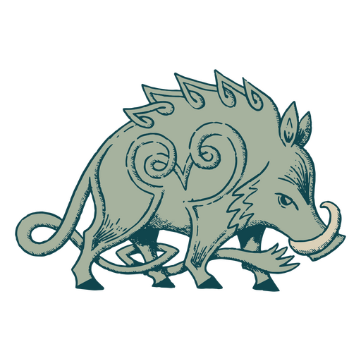 Zeichnung eines Wildschweins PNG-Design