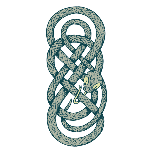 Keltischer Knoten mit einer Schlange darin PNG-Design