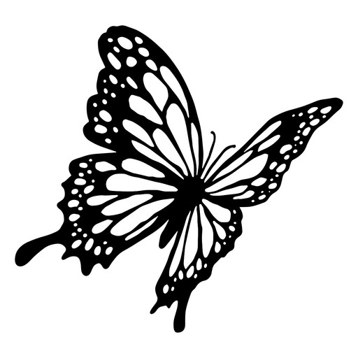 Silhueta de borboleta recortada Desenho PNG