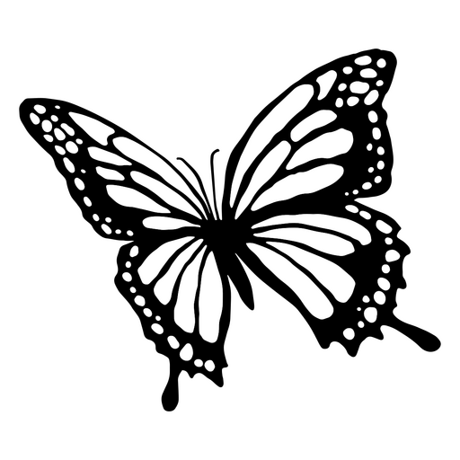 Mariposa blanca volando Diseño PNG